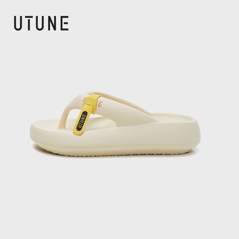 UTUNE Women’s Height Increasing Flip Flops Platform Sandals Thick Sole Summer Beach Shoes Comfortable Slippers for Women
