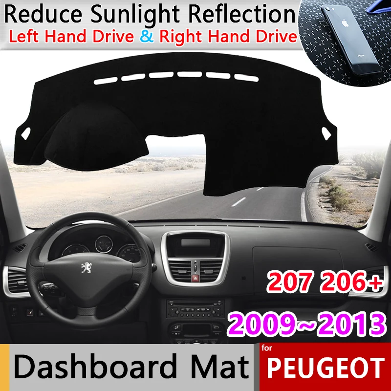 Pangtyus Auto Armaturenbrett Abdeckung Matte,Für Peugeot 307,LHD RHD Auto Dash  Mat Pad Anti-Rutsch-Teppich : : Auto & Motorrad