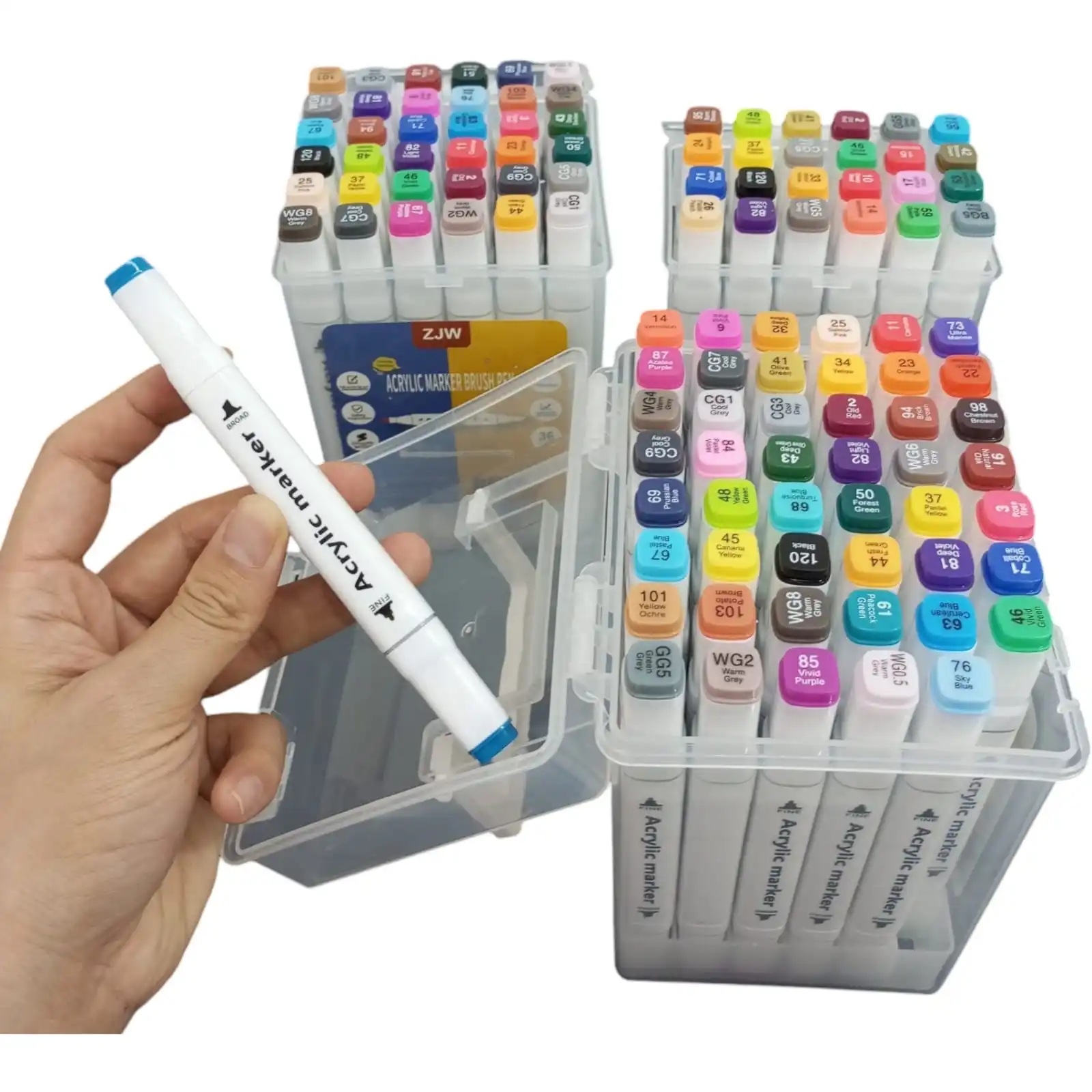 Conjunto de Canetas Acrílicas Touch em Cores Variadas com Dupla Ponta ...