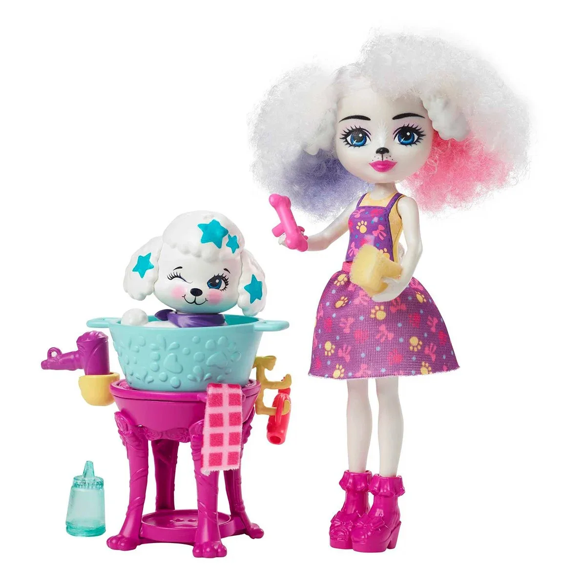 

Enchantimals City Tails Poodle Do Beauty Salon Play Set HHC20 Original Toy For Children