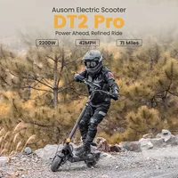 Trottinette électrique Ausom DT2 Pro, 2*1100W, 52V 23.4Ah, pneus 10*3.0 pouces, vitesse maximale 68 km/h, autonomie maximale 115 km, suspension à bras oscillant 2