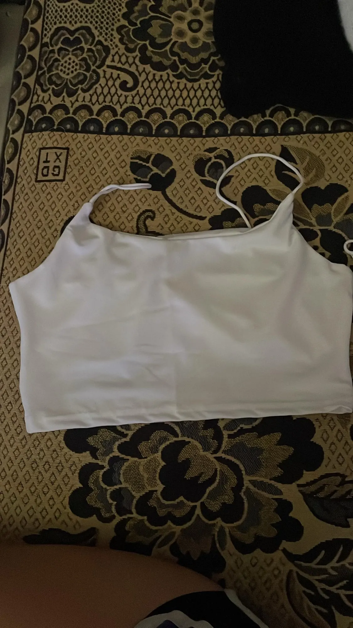 Women's Seamless Cotton Crop Tank Top - Sexy Sleeveless Fitness Bustier photo review