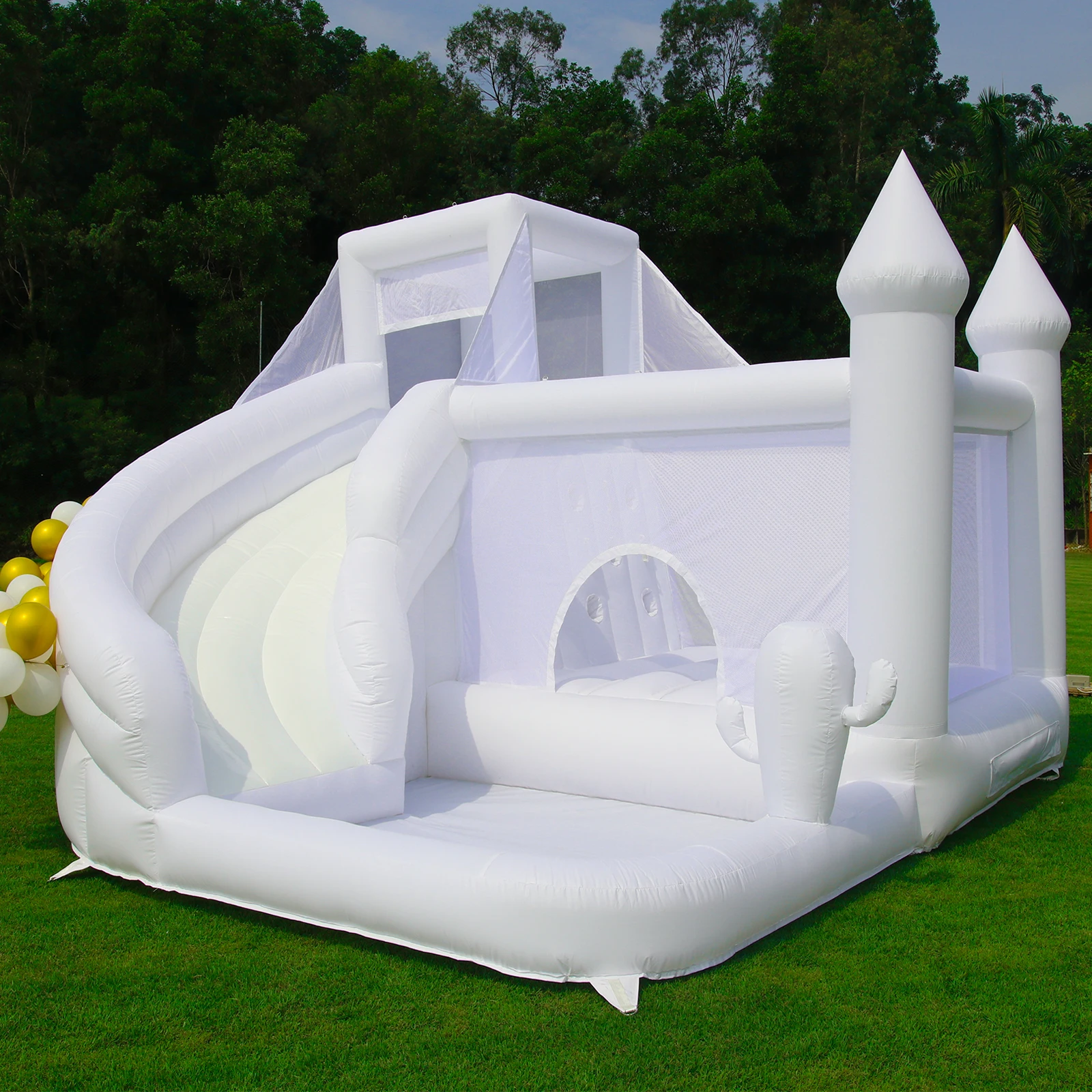 King Inflatable PVC Bounce House, Water Slide Bouncy Castle