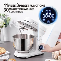 SUNATUR Planetary Stand Mixer 5.5L Knead Machine Processor Cake Baking Dough Home Appliance Electric Mix Blender800W Kitchenaid 2