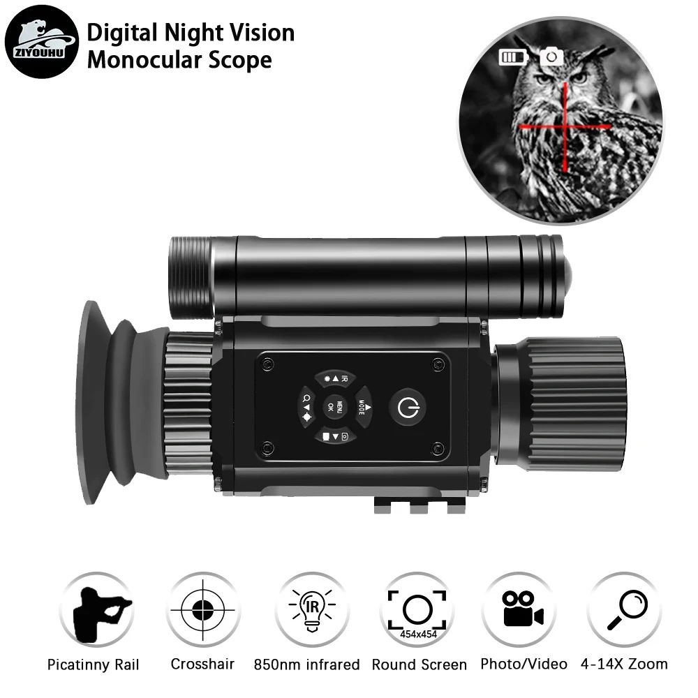 NV-002 Digital Night Vision 1080P Video Camera Infrared Monocular Multiple Image Mode Crosshair Hunting Night Sight Scope 1