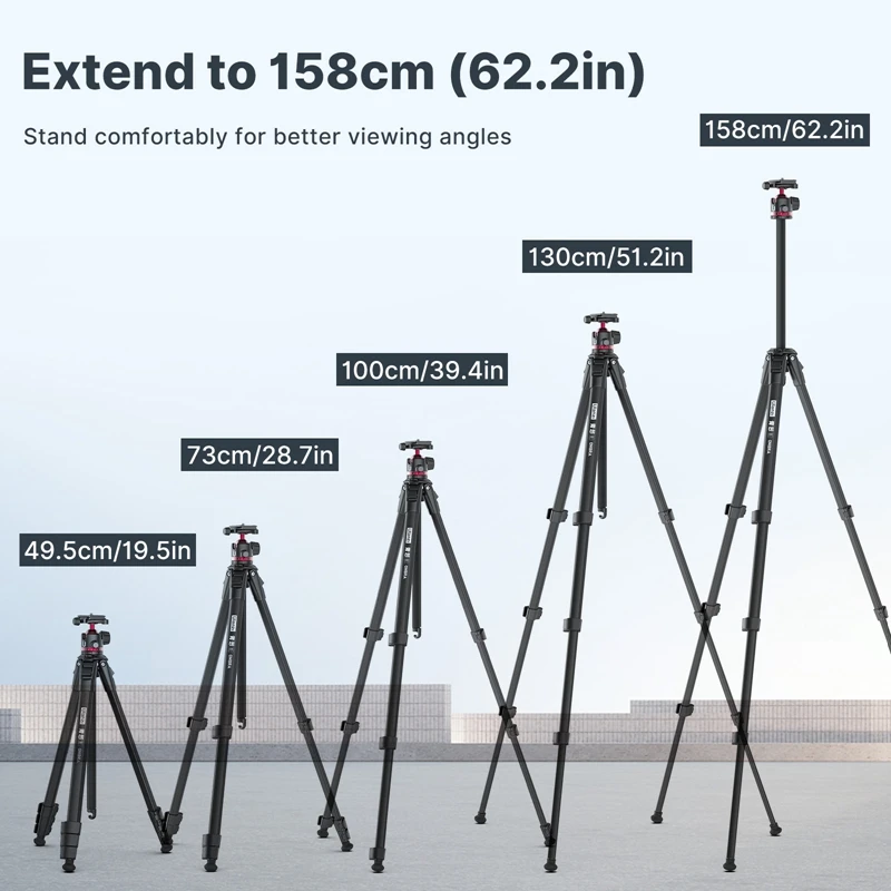 Ulanzi OMBRA cestovní stativ aluminium slitina kov outdoorové smartphone DSLR kamera stativ monopod s arca švýcarský talíř bál hlava