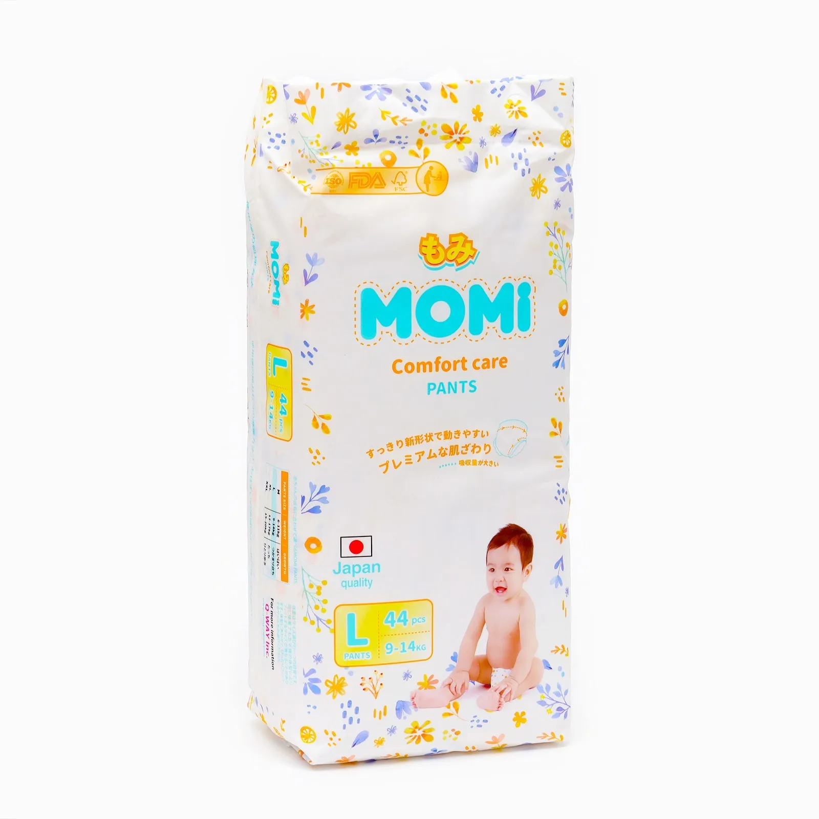 Подгузники-трусики MOMI COMFORT CARE  L (9-14 кг)