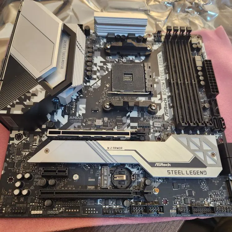 ASRock B550M Steel Legend Motherboard AMD B550 Support Ryzen 9