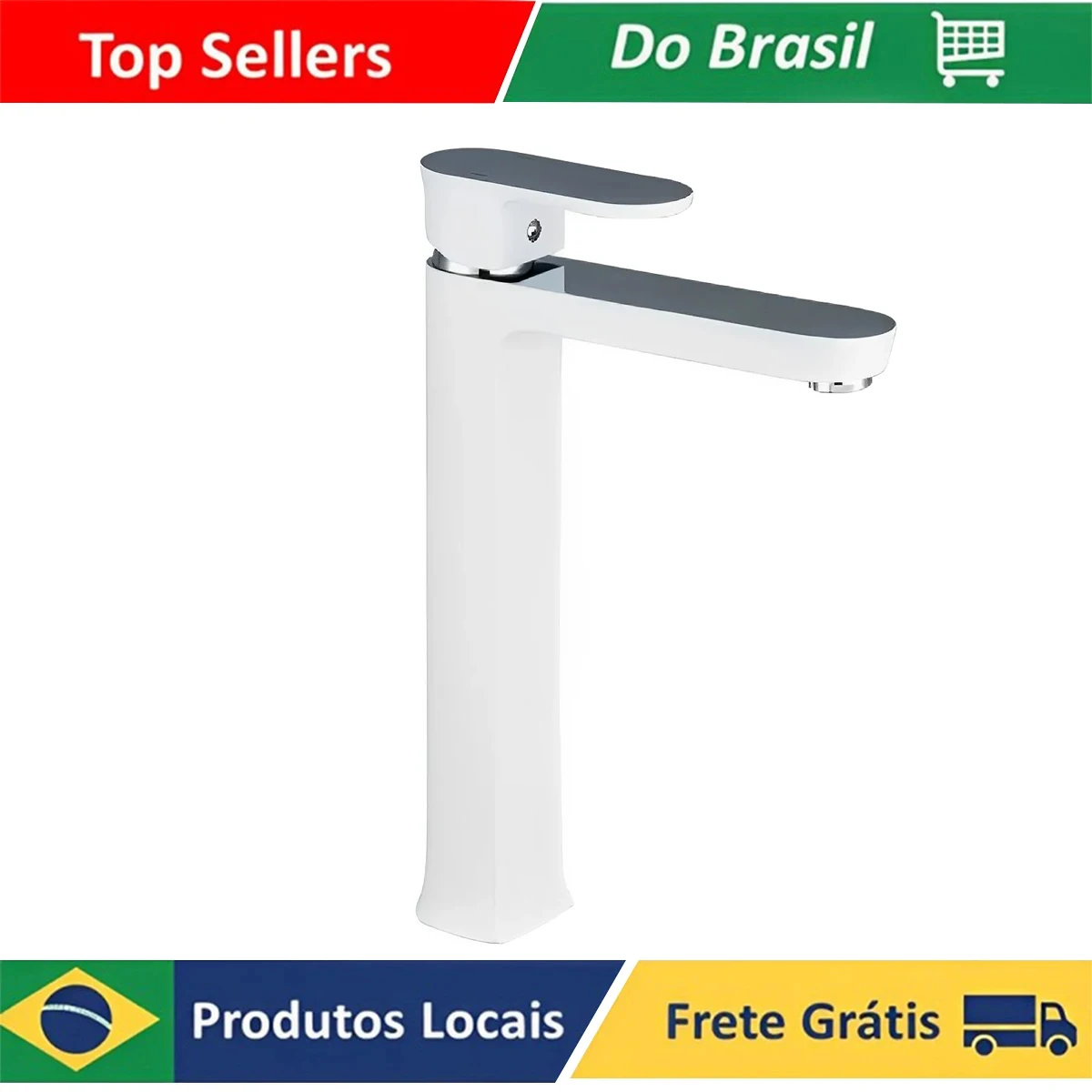 Anies-Lavabo HOLavabo de pont, Monosbut Mall, Eau chaude et froide, Cuba fraîchement High Bica, Blanc RKA3, Luuk Young