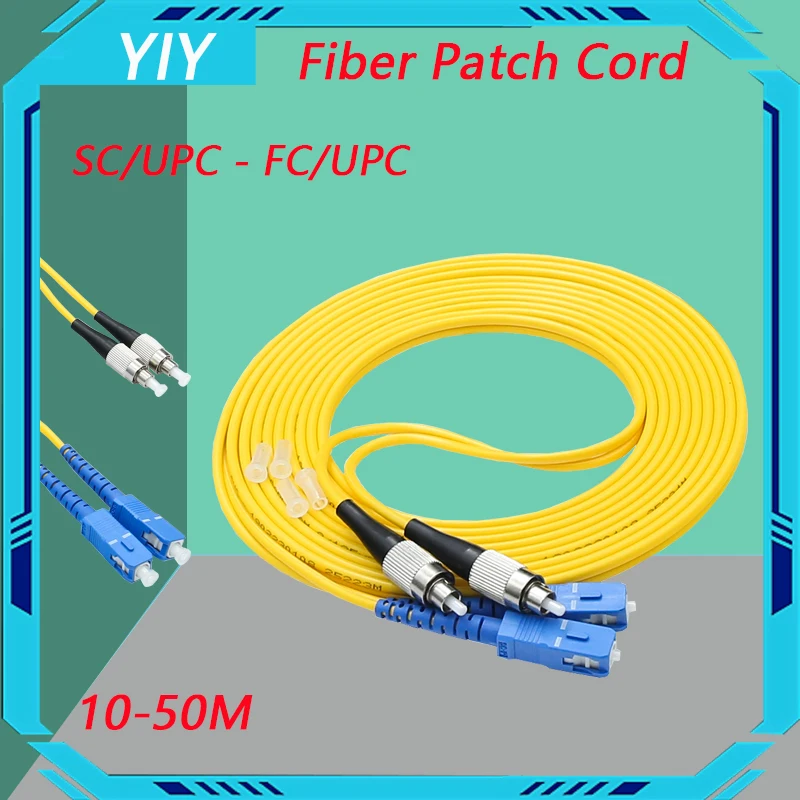 

SC/UPC - FC/UPC Fiber Patch Cord 3M Jumper Cable SM Duplex Single Mode Optic For Network
