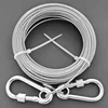 Heavy-Duty Reflective Dog Tie-Out Cable, 250 lbs Capacity - Stainless Steel with Swivel Snap Hooks - Ideal for Outdoor, Yard & C 6