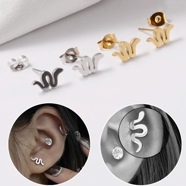 Snake Helix Piercing Earring For Women Star Tragus Daith Ear Hoop Ring Lobe  Cartilage Piercing Earring Stainless Steel Jewlery - AliExpress