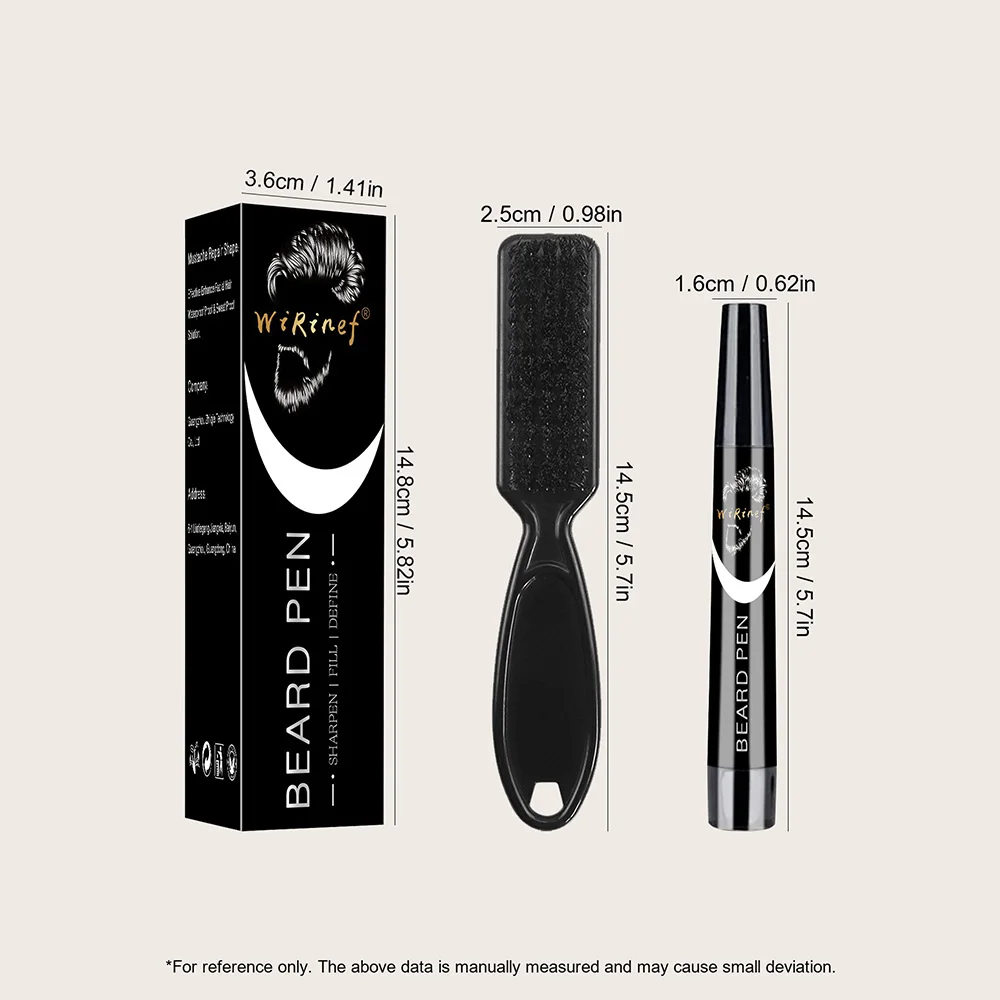Beard Pen Filler Single Piece or Set Barber Styling Pencil Waterproof Black Hair Enhancer Brush Cosmetic Repair Tool