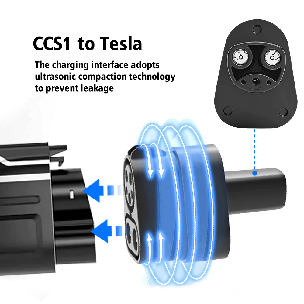 CCS 2 to Tesla EV Charging Adapter 250KW Fast Charging Stations - T.Garage