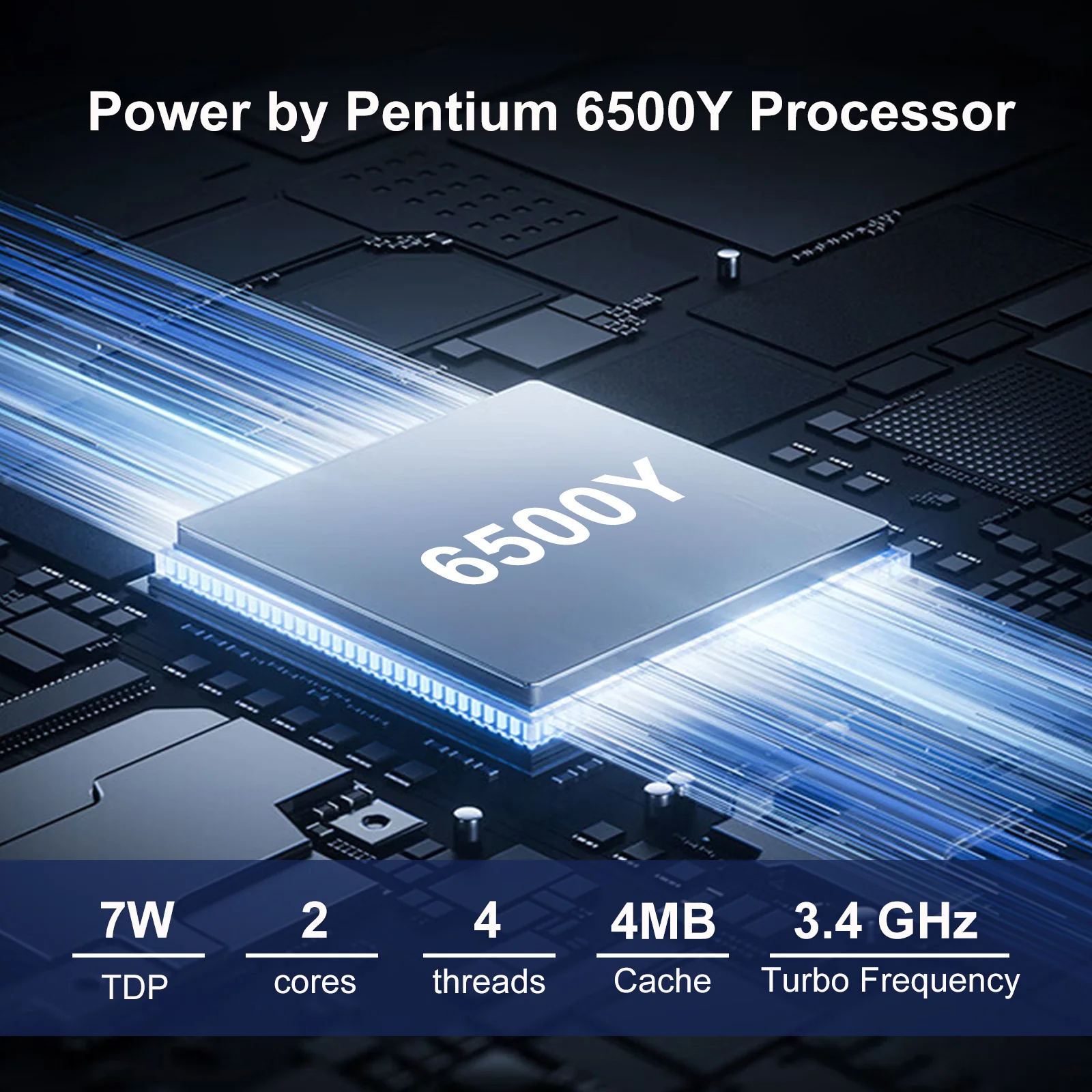 BLUEING 15.6 Laptop Computer Intel Pentium 6500Y (Up to 3.4GHz) Windows 11Pro Laptop IPS 16GB 512GB NVMe SSD Numeric Keyboard WIFI 5