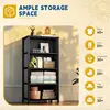 **4-Drawer Fabric Dresser - Compact Storage Tower for Bedroom or Closet** 5