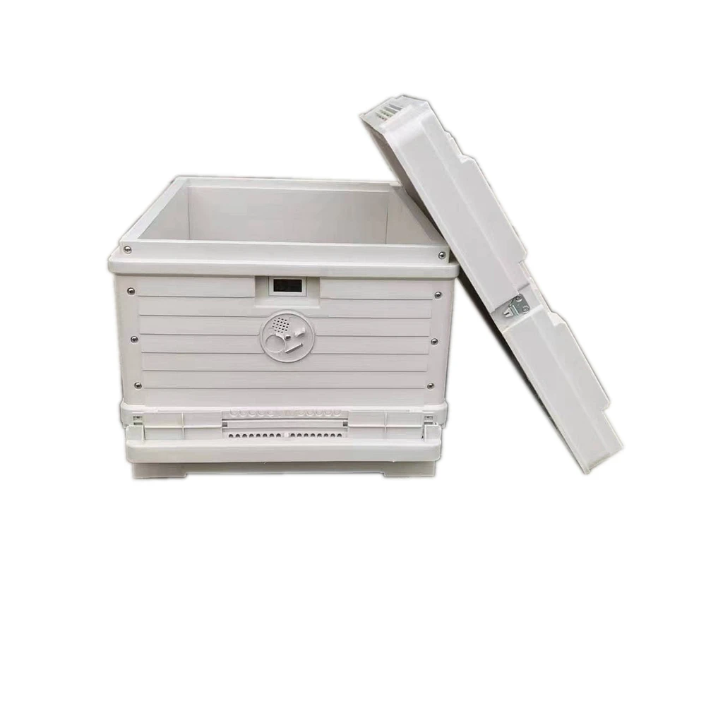 

One Layer Insulation Plastic Beehive, Super Solid Langstroth Beehive 10 Frames Plastic Beehives with Bee Feeders