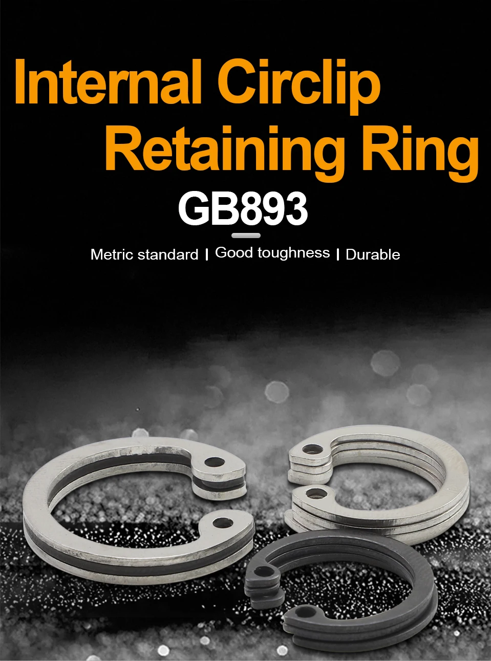 JUIDINTO 5-50 stücke Interne Sicherungsring Beibehaltung Ring Edelstahl Carbon Stahl M8-M30 C-clip Snap Ring Metric DIN472 – Detail 1