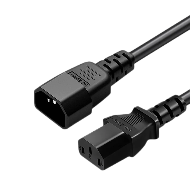 

10A IEC 320 C13 to C14 Power Supply Extension Cord Lead for PC PDU UPS DJ, Black