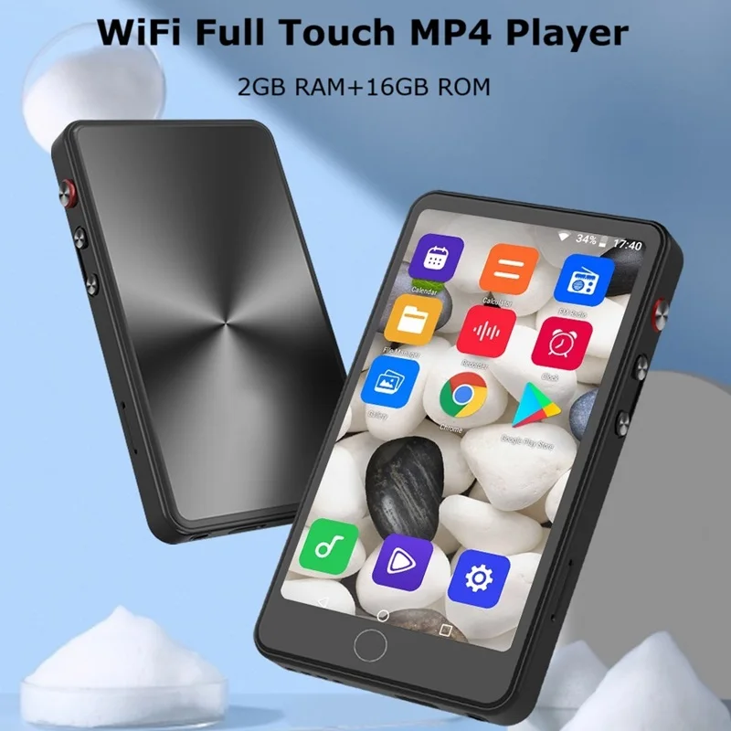 4 Inch Android WiFi MP4 Player Full Touch Screen 16GB Bluetooth MP3 Music Play Supports Hebrew Video FM Radio E-Book Recorder mp4 player,music player,mini media player