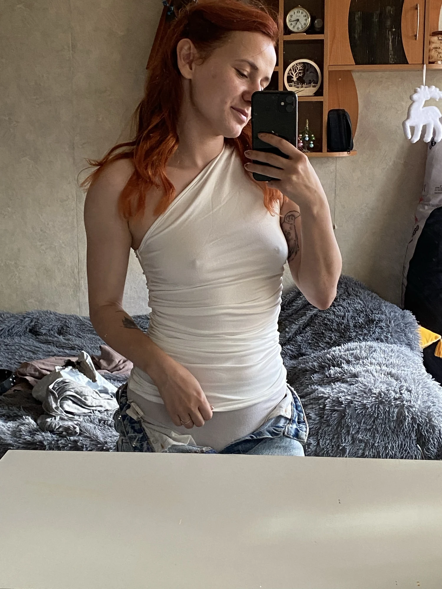 One Shoulder Pleated Tank Top - Contemporary Streetwear Style photo review