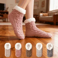Super warm winter sherpa fleece floor socks women's thickened thermal sleeping socks with non slip new year gift christmas gifts