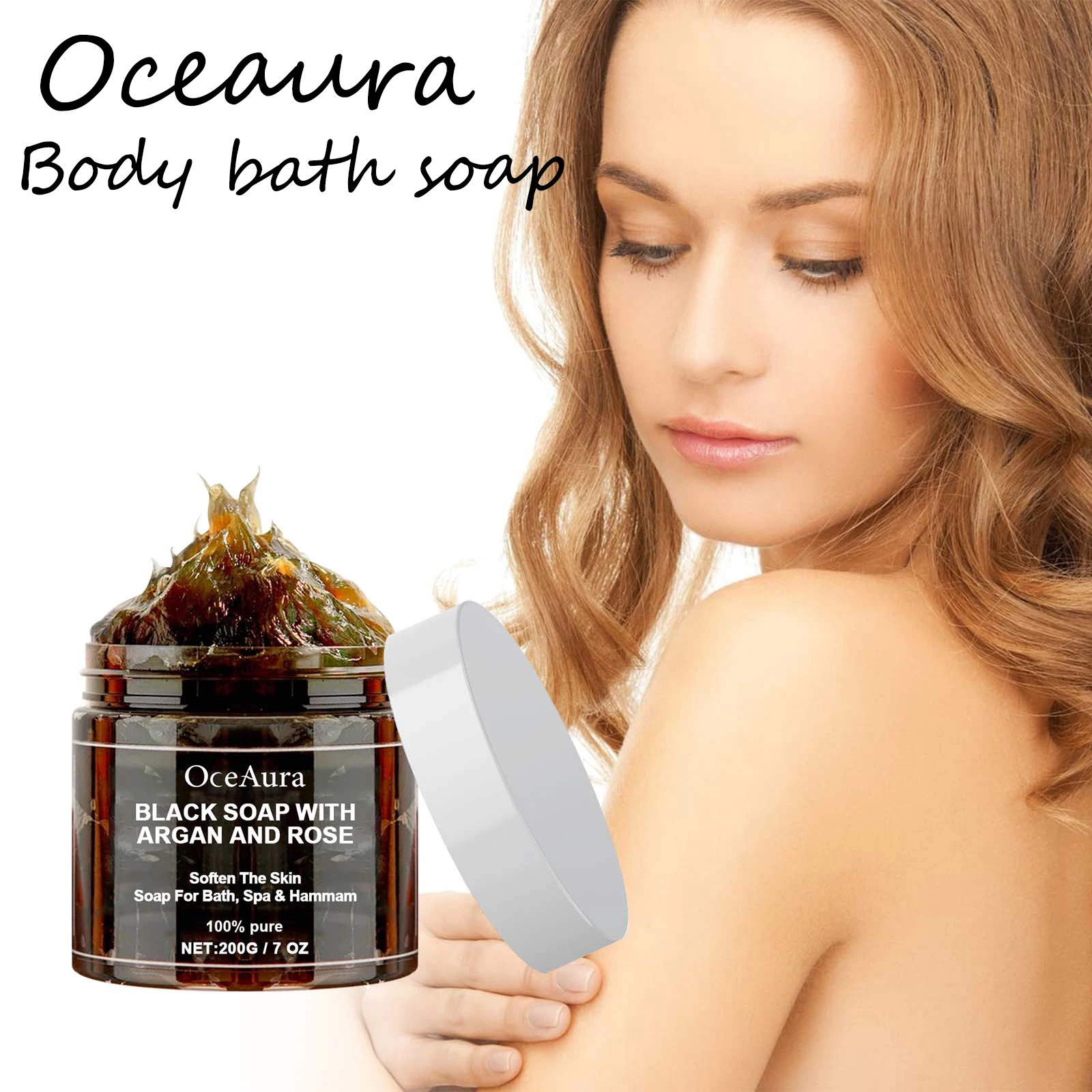 Oceaura Deep Cleaning Moisturizing Black Body Soap
