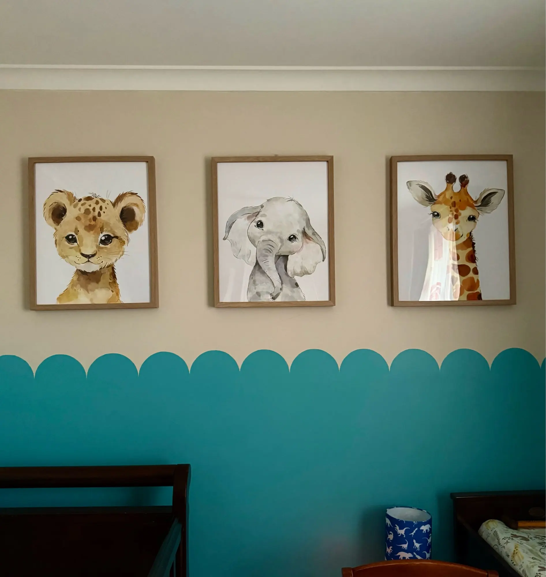 Ensemble de 3 affiches de décoration de pépinière Safari, imprimés d'art muraux d'animaux de la Jungle, imprimés d'animaux de bébé, décoration de chambre d'enfant photo review
