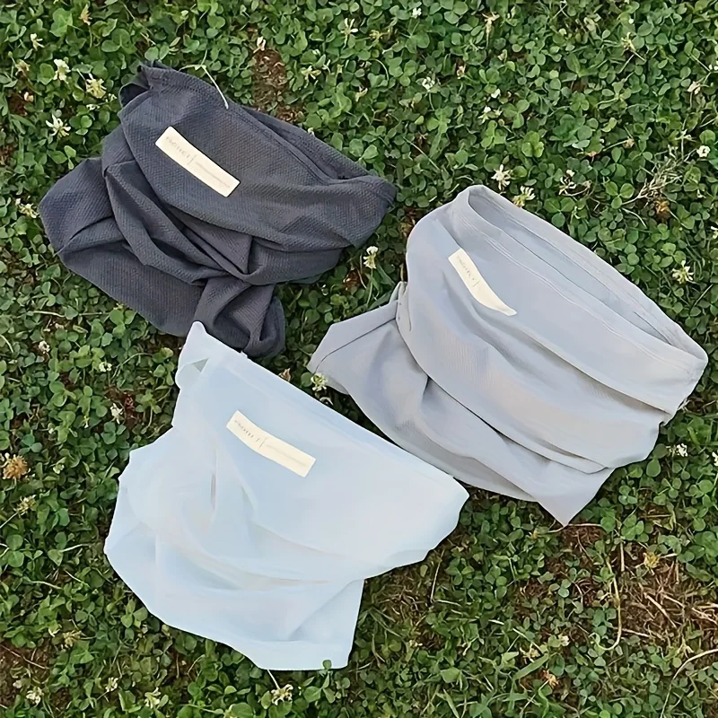 Ice Silk Sunscreen Mask Face Cover Solid Color Neck Wrap UV Protection Ear Bandana Scarf ProtectionIce Mask For Outdoor Cycling