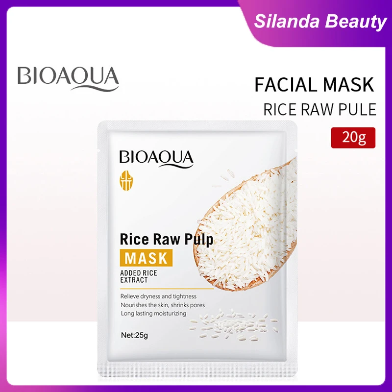 

Маска для лица Silanda Beauty Rice Raw Pulp, уход за кожей, увлажнение, контроль жирности, сужение пор, питательный упакованный лист 5 шт./лот