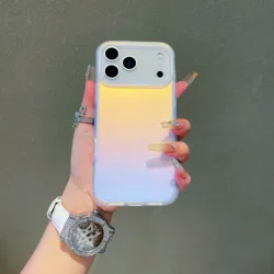 Enhanced Laser Color - Changing Matte Phone Case with Gradient Sunset Sky - iPhone 15 Plus (Non - magnetic)