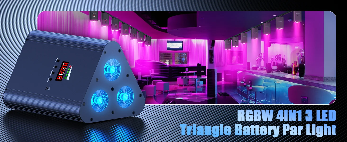 RGBW Triangle Battery Par Light