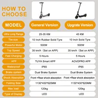 Trottinette électrique AOVOPRO S10/ESMAX 1000W avec double suspension, 35 km/h, pneus anti-éclatement de 10 pouces, trottinette électrique pliable 2
