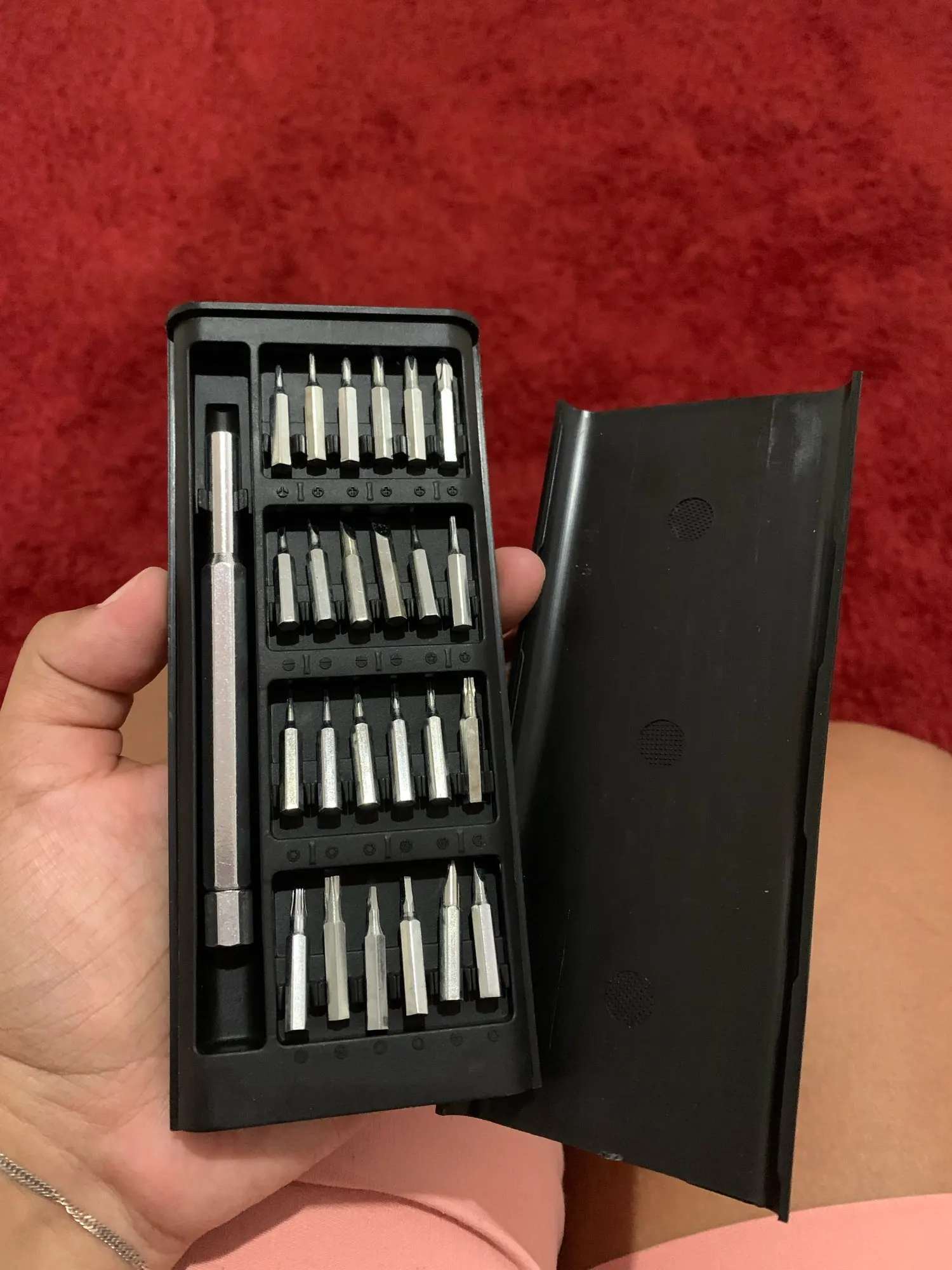 Conjunto de chave de fenda de precisão 28 em 1, chave de fenda magnética profissional , kit de ferramentas manuais para reparo p photo review