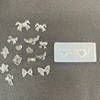 1Pc/3Pc Love Wings Butterfly Knot Cross 3D Silicone Mold 4*2cm Y2K Transparent Template DIY Nail Jewelry Make Mold Manicure Tool 2