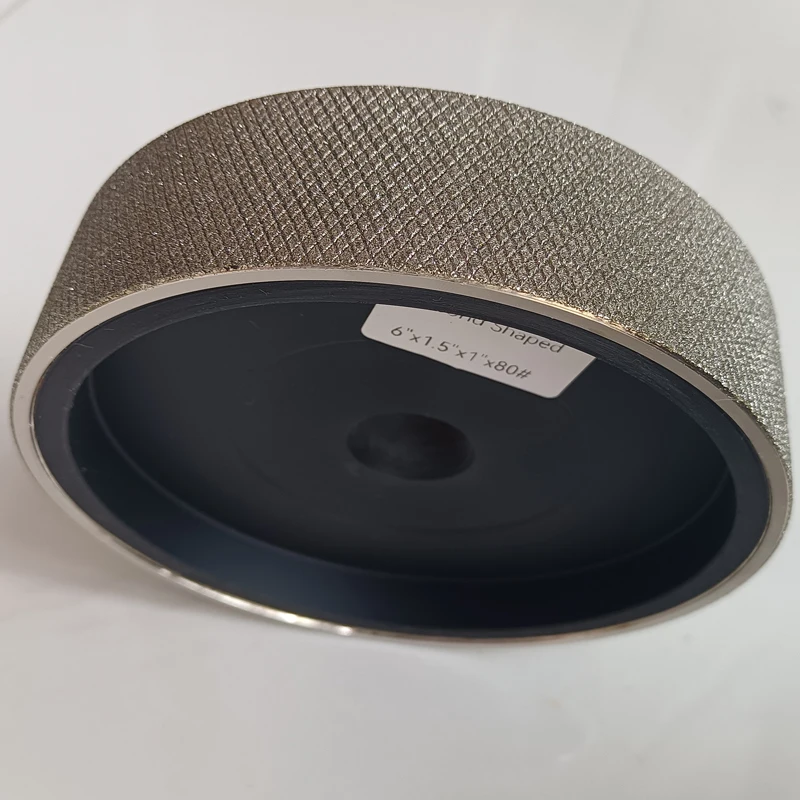 Diamond Grinding Wheel 6"x1.5"x1" Embossed Grooved Knurled Sharp Wear-resistant 150x38x25.4mm Holes Polishing Wheel