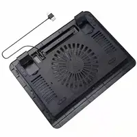 1Pc Laptop Fan Cooling Pad with Big Fans, Portable Laptop Cooling Fan with 2 in 1 USB Port, Blue LED Light Adjustable Stand Pad - Image 6