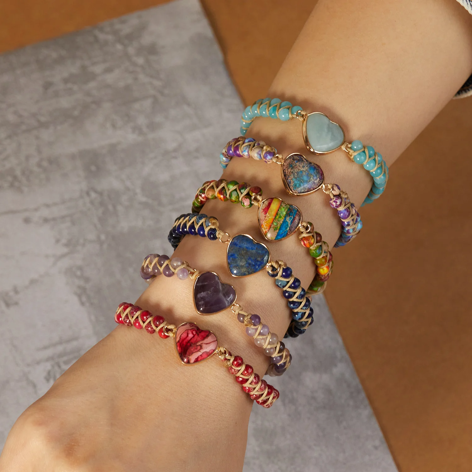 Bracciale Donna 7 Chakra In Pietre Naturali - Doppio Strato Con Albero Della Vita, Intrecciato Boho, Regalo Reiki - 3
