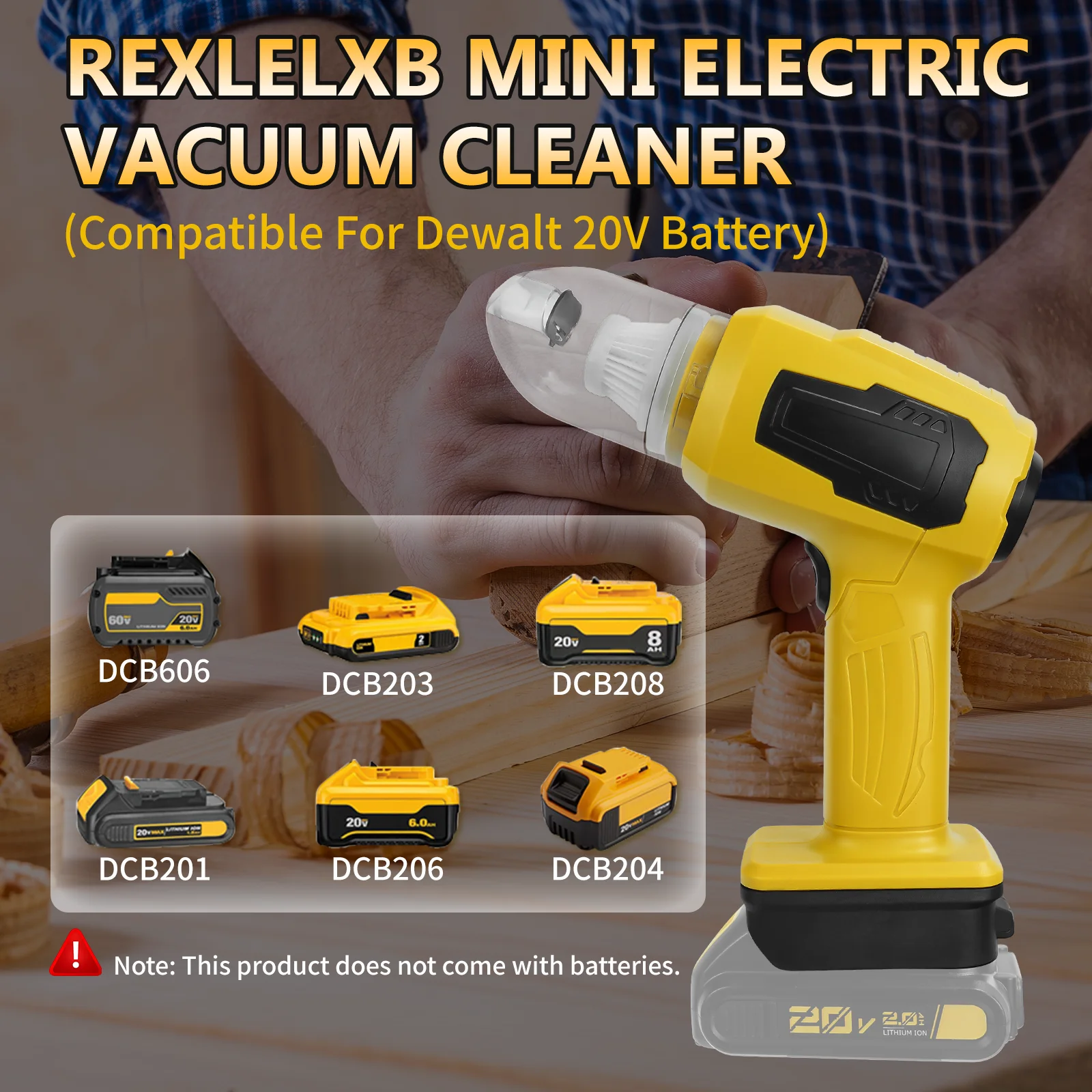 thumbnail image 2 of ACROPOW Handheld Vacuum Cleaner For Dewalt 20V Max Battery 2 of 13