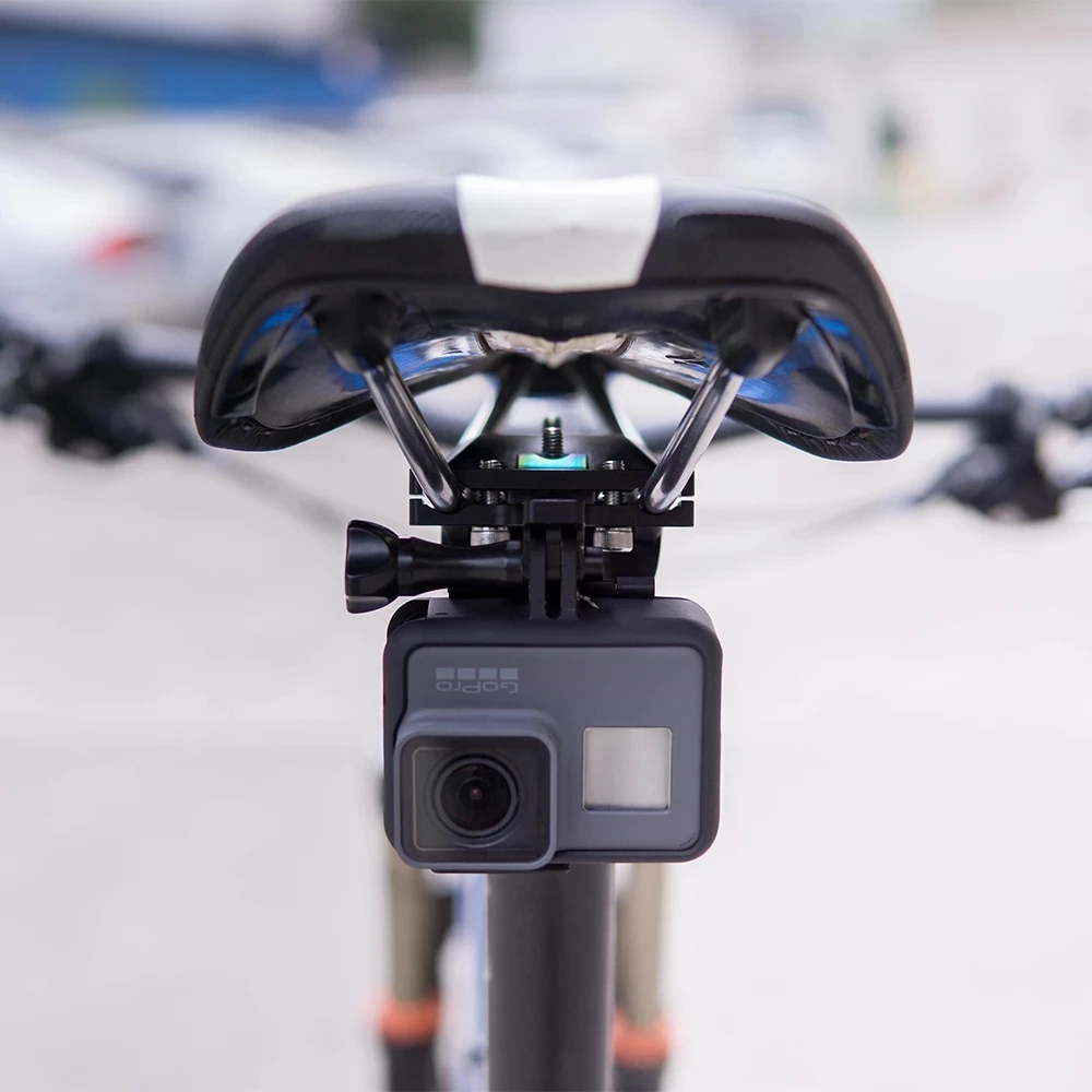 Sella Mtb Supporto Gopro Mountain Bike Ciclismo Su Strada Supporto Stabilizzatore Per Fotocamera Sportiva Per Seat Yi Virb Hero Clip Parti Di Biciclet