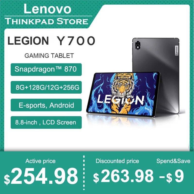 LenovoTableta de juegos LEGION Y700, Firmware Global, 2022 pulgadas, 8