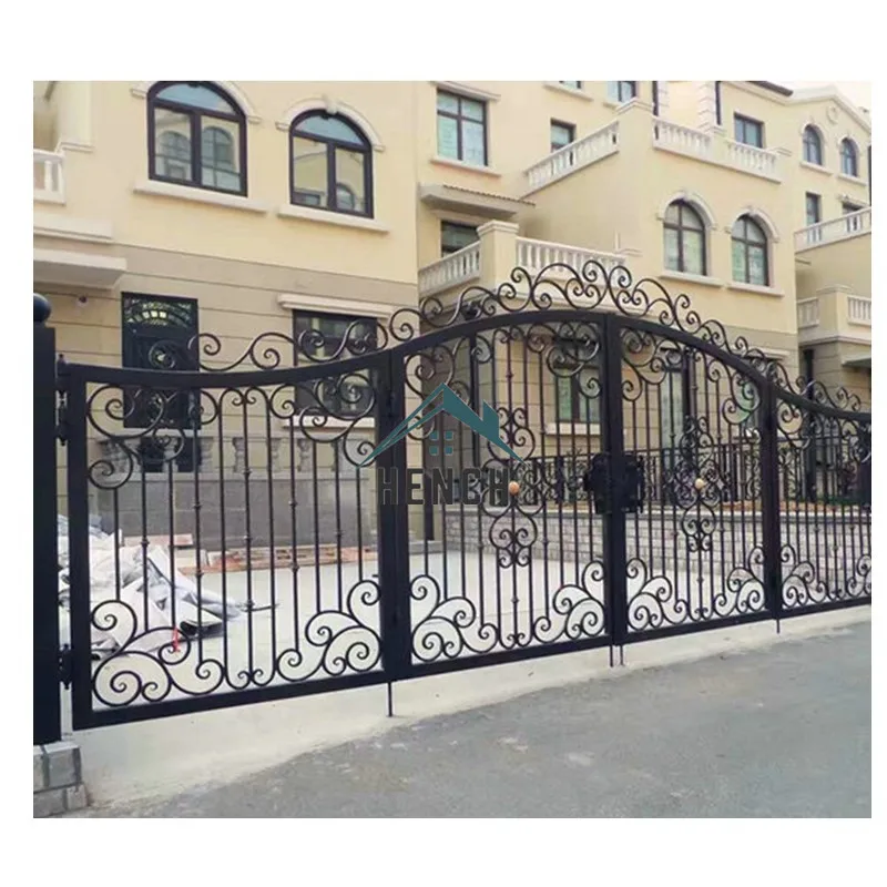 Villa Driveway Wrought Iron Gates Design For Home China Manufacturers Suppliers 4