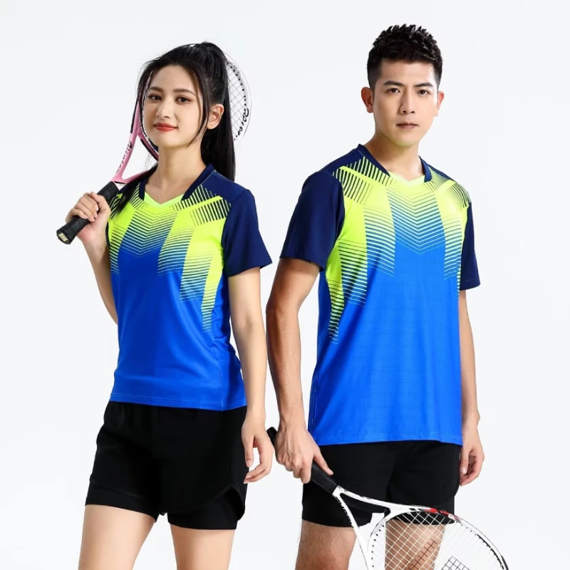 Badminton Tennis Shirt Men's Women's T-Shirts Quick-Drying Ping Pong Tees Shirt 3D Printed Short Sleeve Breathable Jersey