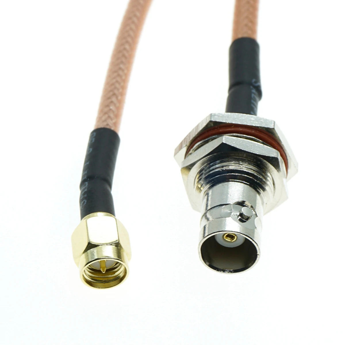 

RG400 SMA Male to BNC Female Nut Bulkhead Lot RF Coax Pigtail Jumper 50ohm Double Shield Cable