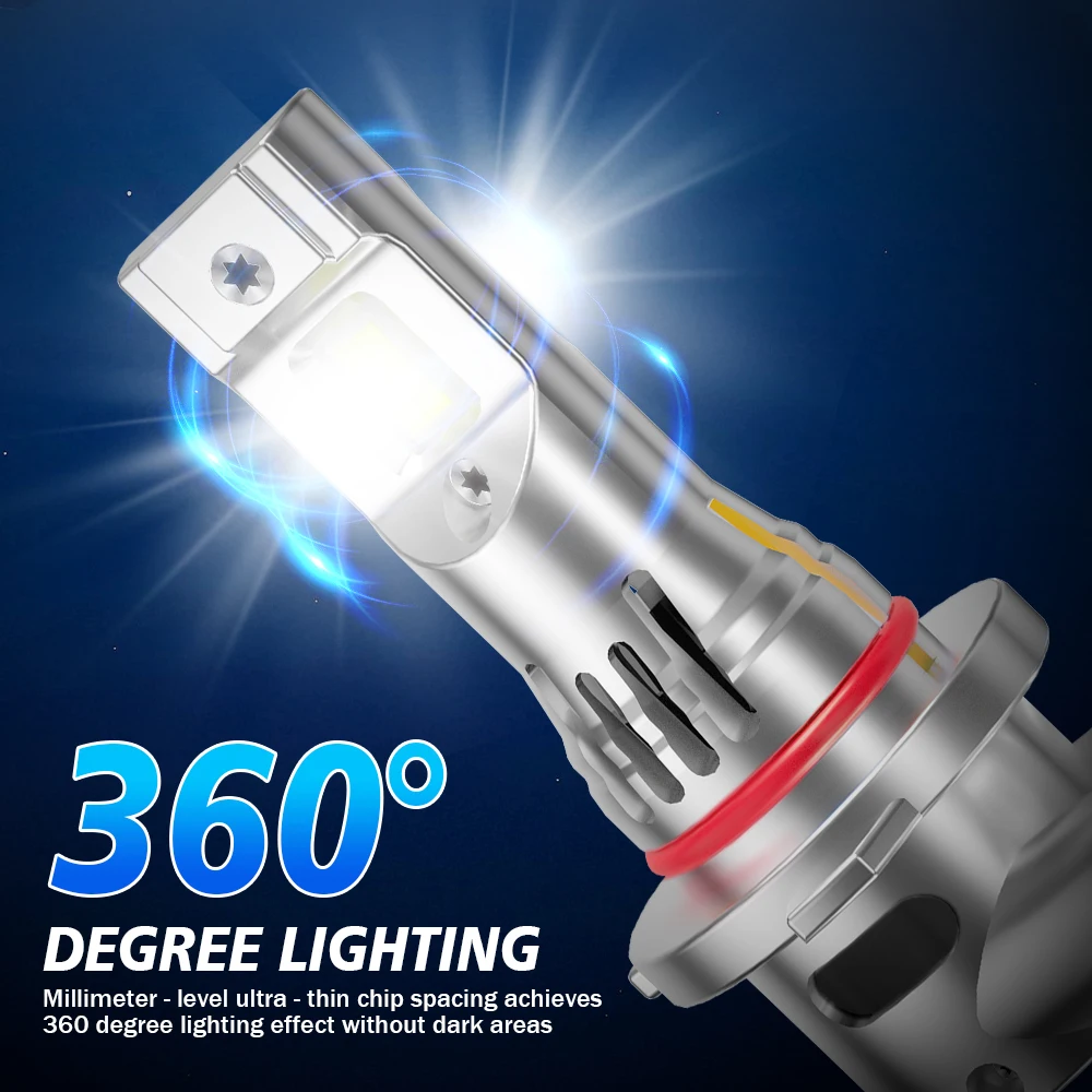 9005 HB3 LED 헤드라이트 200W 50000LM 2개 자동차 라이트 9054 CSP 칩 STG 상하향등 6500K 1:1 미니 플러그 앤 플레이 12V 캔버스 램프