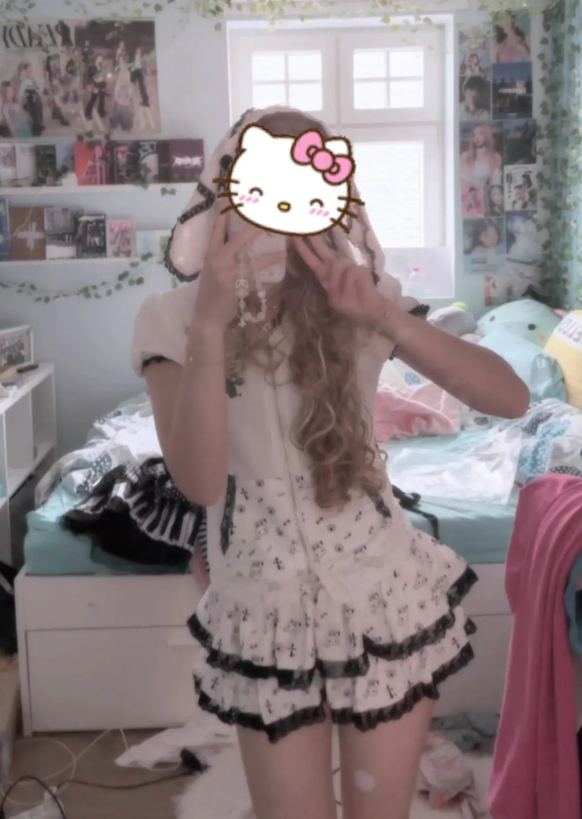 Summer Sweet Preppy Style 2 Piece Sets Women Y2k Kawaii Lolita Design Tops + High Waist Chic Skirt Female Princess Retro Outfits photo review