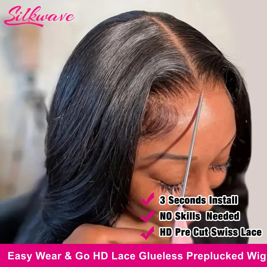 

Wear And Go Glueless Wig Body Wave 5x5 HD Transparent Lace Closure Wigs Human Hair Ready To Wear Pre Cut Pre plucked For Women