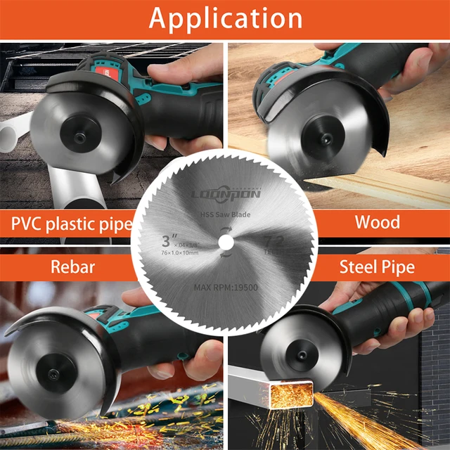75mm 3 Inch Cutting Disc Grinding Wheel Metal Wood HSS Circular Saw Blade Wool Buffing Polishers Pad Angle Grinder Accessories - Image 5