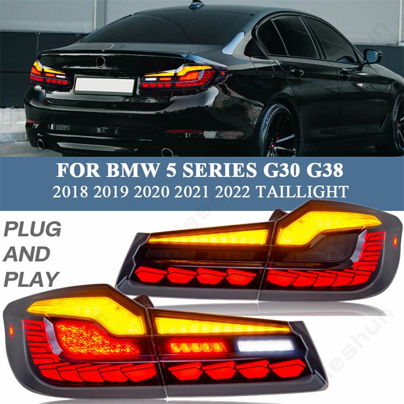 Original BMW 5 G30 F90 LCI Hinten LED Rücklicht 8493811 8493812