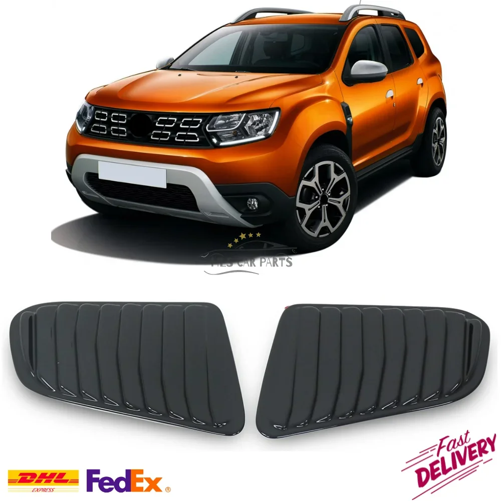 

Для Dacia Duster 2018-2022 черная бабочка стеклянное место 2 штуки задняя вентиляция оконные жалюзи солнцезащитный козырек Запасная часть